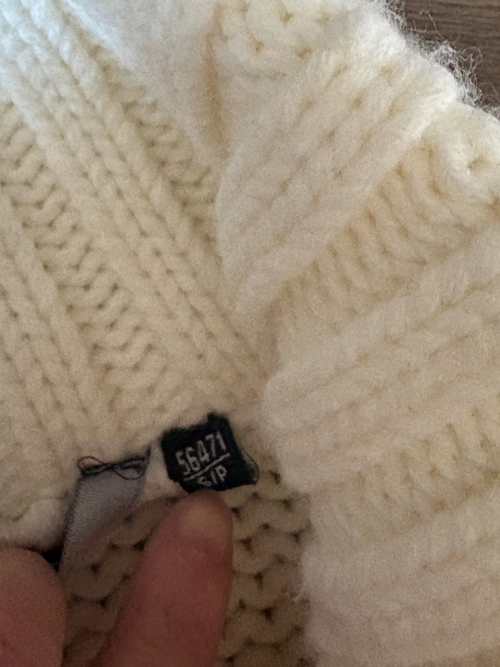 White Cable-Knit Button Cardigan - Picture 3 of 5